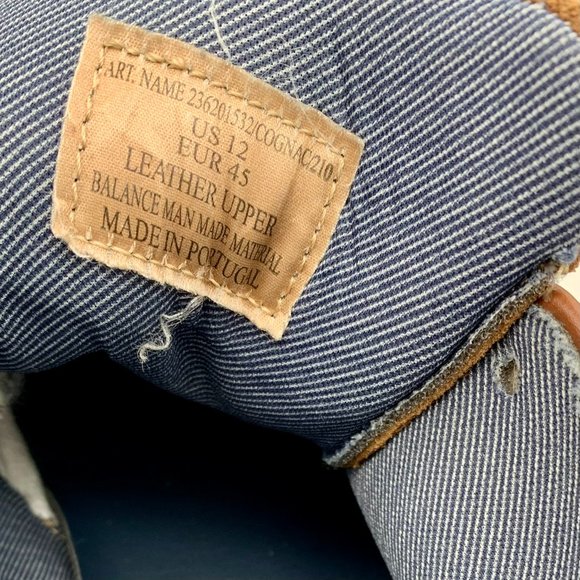 BULL BOXER Leather Oxford Cognac Ankle Boots - Picture 9 of 9